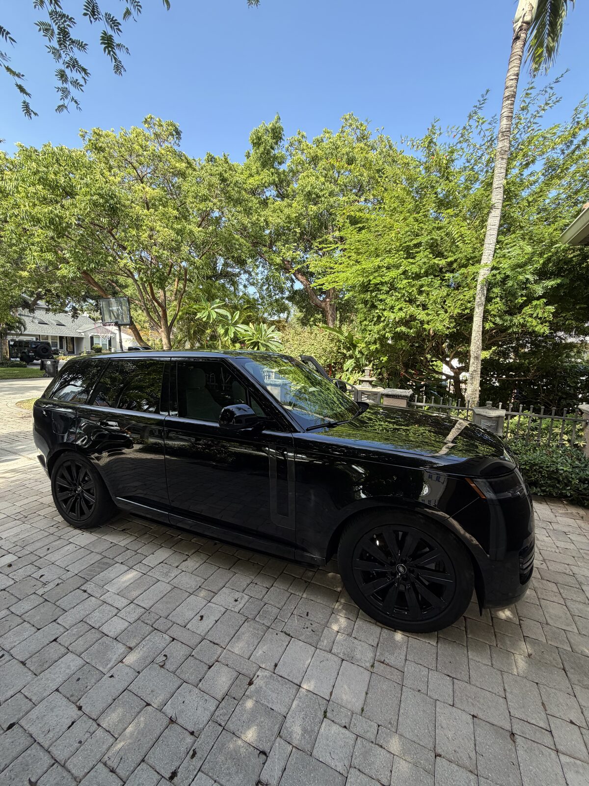 Blacked-out Range Rover — post-detail exterior, South Florida